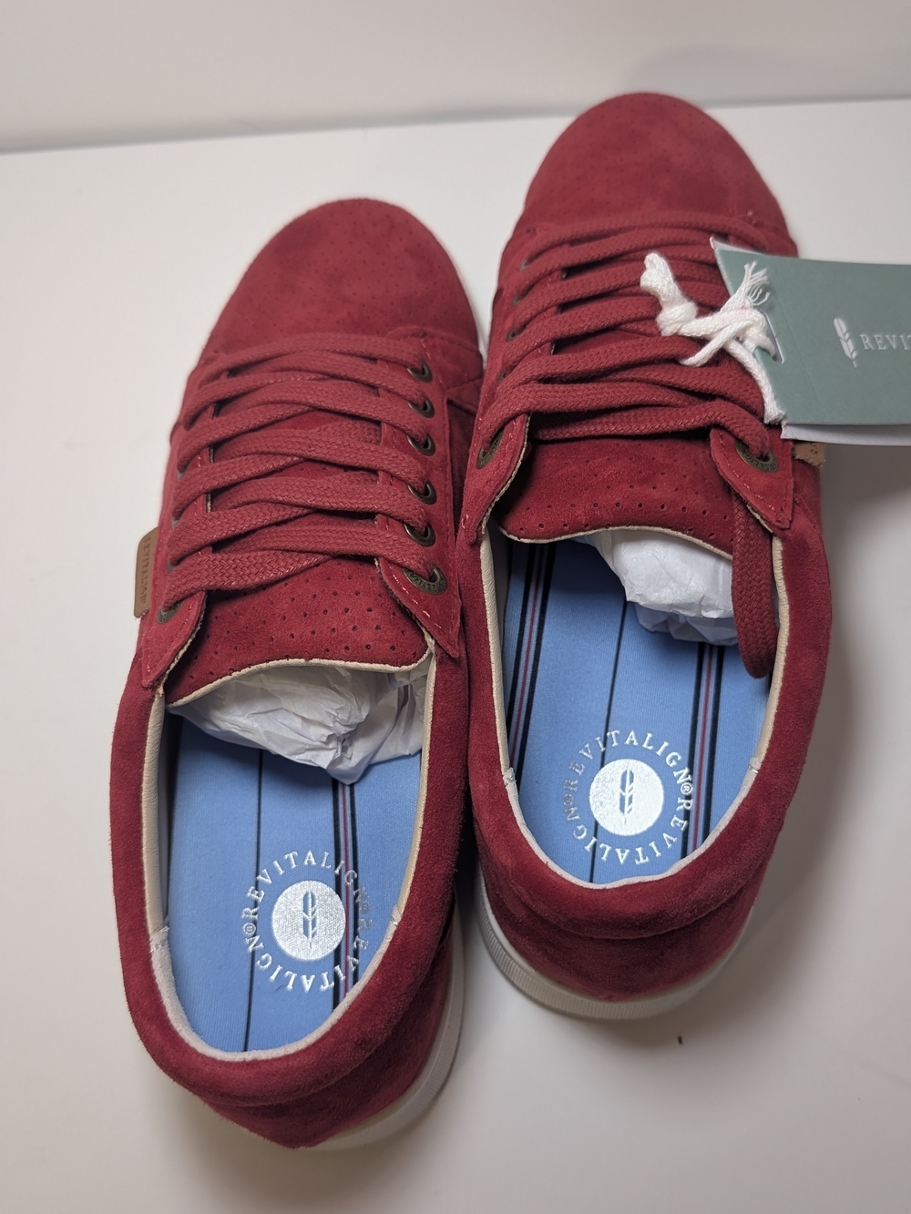 Waco Revitalign Women’s Burgundy Suede Sneakers - Size 6.5 - NIB Orthotic Comfor - Picture 5 of 8
